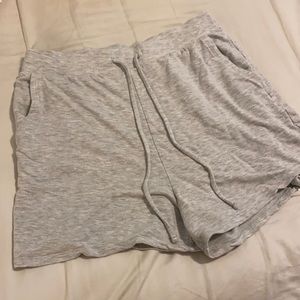 Express heather gray soft mid shorts